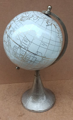 Globo terráqueo base metal. Ref 441136. 41x20