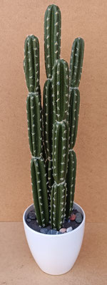 Cactus artificial en maceta cerámica. Ref 28002. 73x12x17