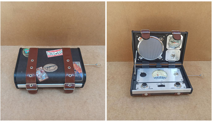 Radio despertador estilo retro Spirit of St Louis. Ref 543738. 19x12x8 cerrado. 