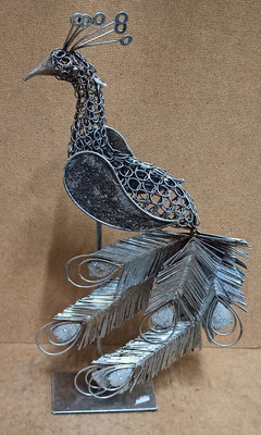 Pavo real metal. Ref 34756. 40x20x7