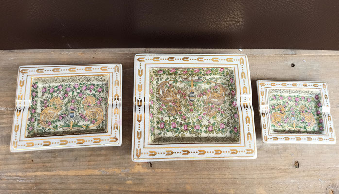 Cenicero de porcelana. Ref 42013. Grande 18x16x4. Mediano 15x12x3. Pequeño 11x10x2,5