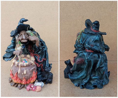 Bruja resina. Ref RES231. 23x15x16