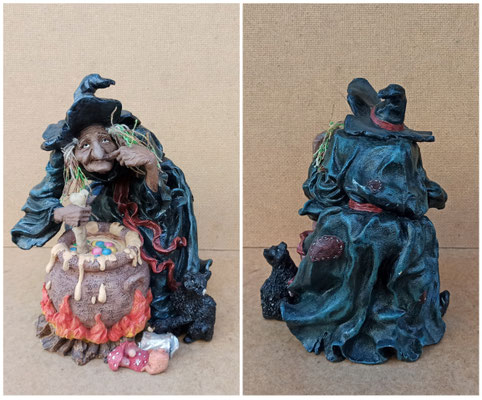 Bruja resina. Ref RES231. 23x15x16