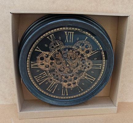 Reloj pared engranajes en movimiento. Ref 40142. 35x6