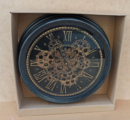 Reloj pared engranajes en movimiento. Ref 40142. 35x6