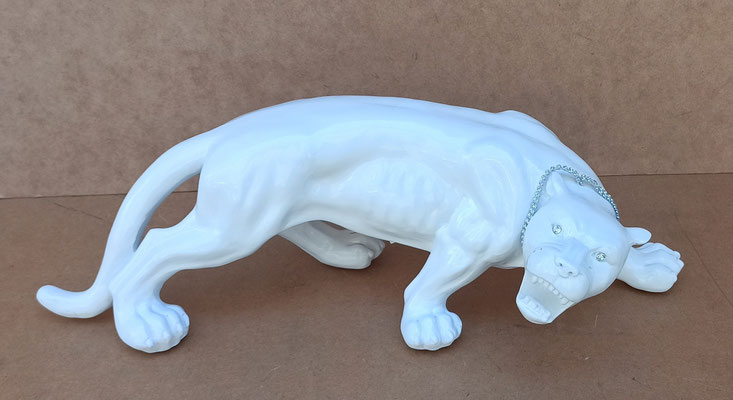 Pantera blanca resina. Ref 1665152. 43x15x13