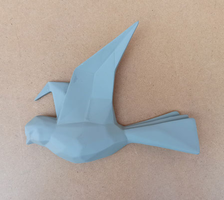 Golondrina origami resina. Ref PT3616WG. 17x19x2,5