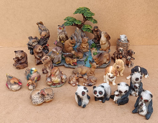 Animales surtidos de cerámica minis. 