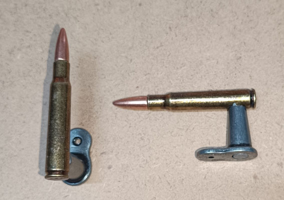 Soporte armas para tabla en pared Denix bala Mauser. Ref SP/34