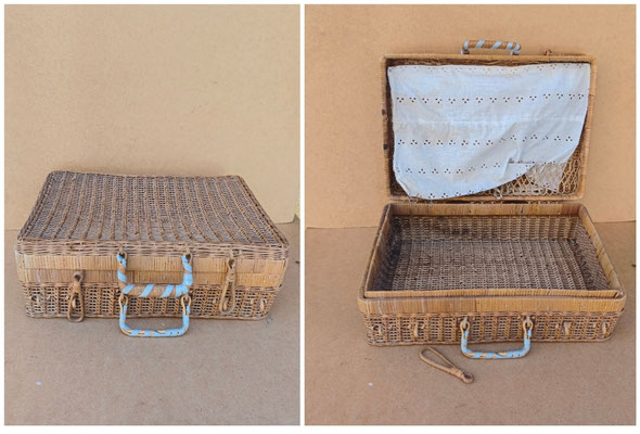Cesto de picnic vintage  Ref RO53. 15x42x30