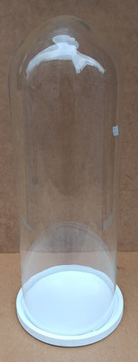 Fanal base madera. Ref 43623. Medida del cristal 58x18