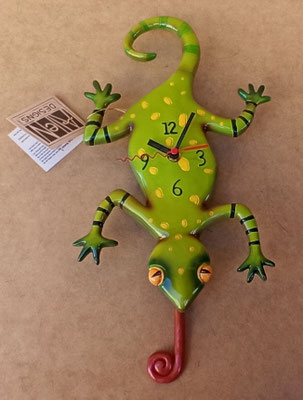 Reloj con péndulo lagartija. The Allen Design Studio. Ref C602. 40x17