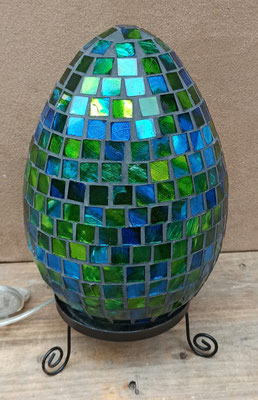 Lámpara huevo cristal. Ref 86576. 27x12