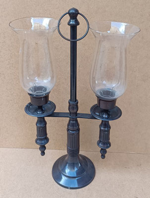 Portavela doble metal. Ref 3518. 47x23x12
