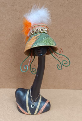 Cabeza de mujer resina. Ref 4752. 29X12X8