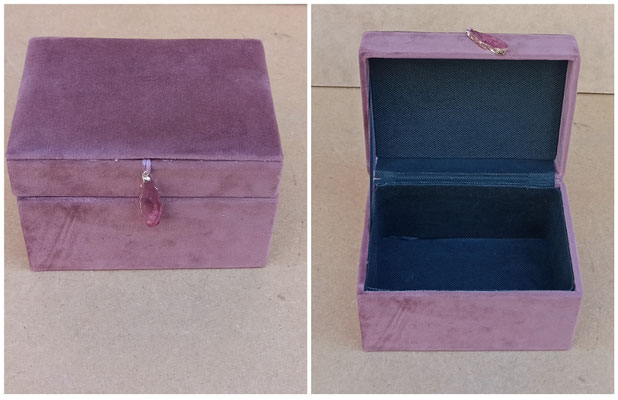 Joyero terciopelo. Ref 49810. 15x11x10
