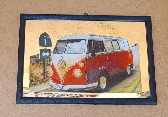 Espejo decorado Volkswagen. Ref 2268. 22x32