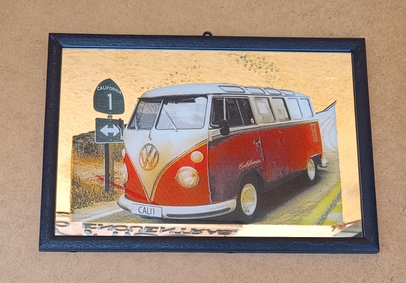 Espejo decorado Volkswagen. Ref 2268. 22x32