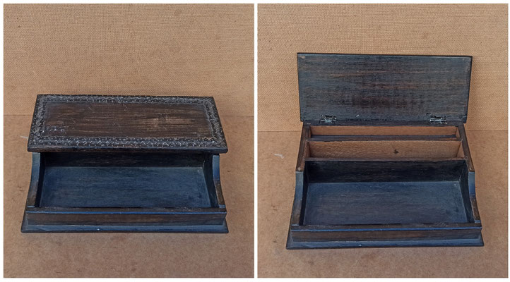 Cartero madera con compartimento secreto. Ref 13103. 8x25x18