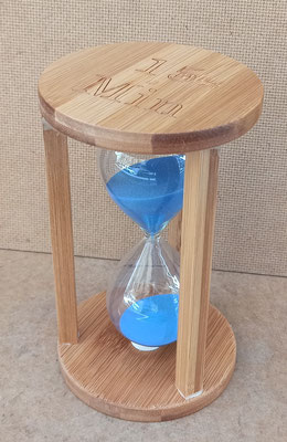 Reloj arena madera y cristal. Ref 18637100. 17x10. 15 minutos 