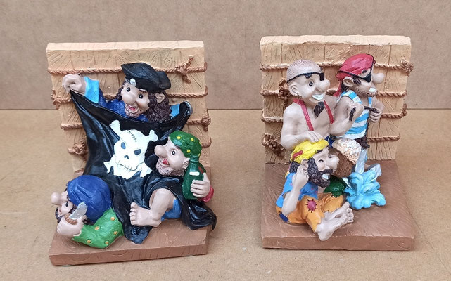 Sujetalibros piratas resina. Ref 5512/726
