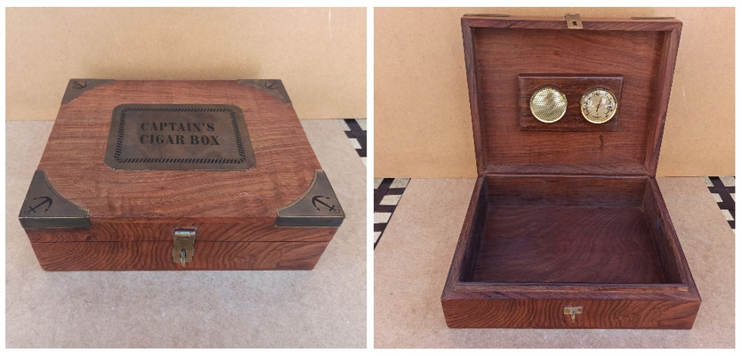 Cava de puros madera. Ref AEF 264004. 27x22x9