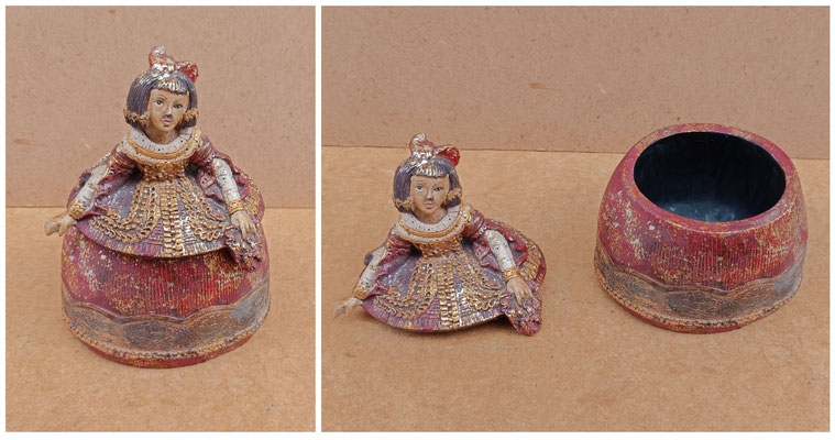 Caja resina Menina. 16X11X9