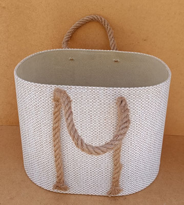 Cesto forrado tela. Ref 33640G. 30x40x28