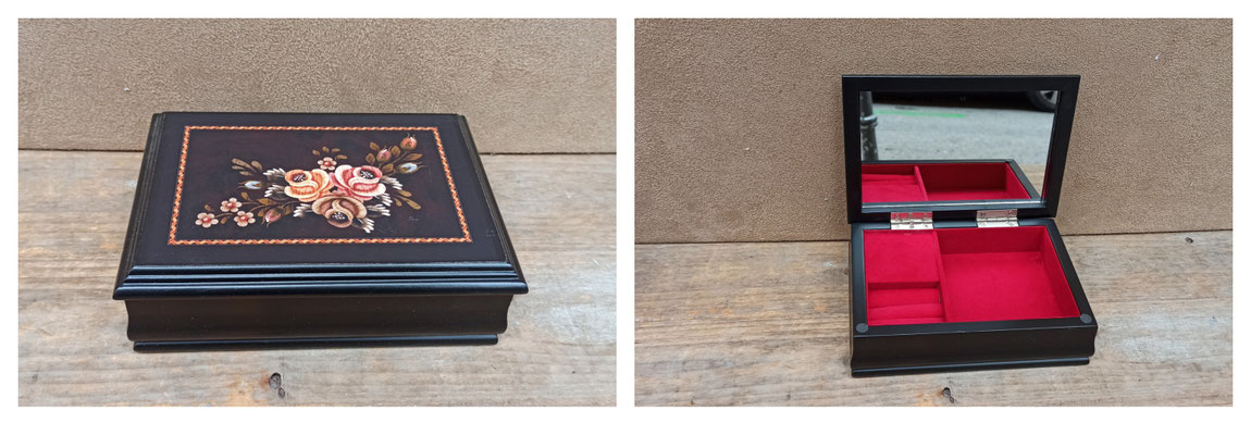 Joyero madera musical (La Bohème de Giacomo Puccini) Ref 28077. 18x13x6