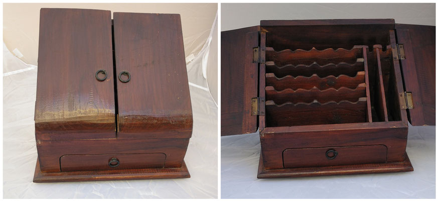 Cartero madera 2 puertas. 31x30x22