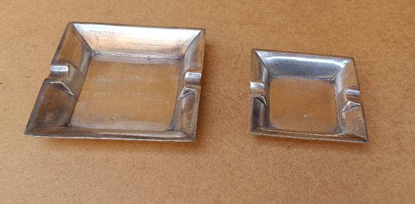Ceniceros aluminio. Ref 3920. Grande 12x2,5. Pequeño 9x2