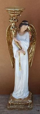 Portavela ángel resina. Ref 14/326. 50x13