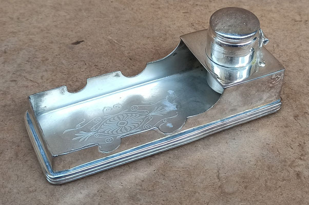 Tintero metal con bandeja. Ref 1225473