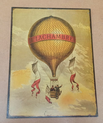Chapa globo aerostático vintage. Ref HF570. 35x26. 
