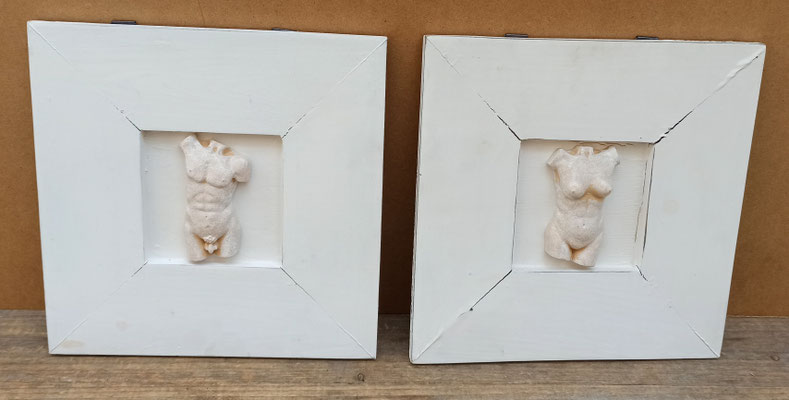 Cuadros busto hombre/mujer. Ref XR1331. 26x26