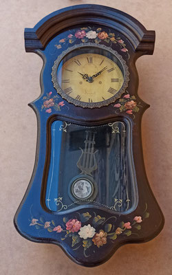 Reloj péndulo flores. Ref RM111. 59x28x13