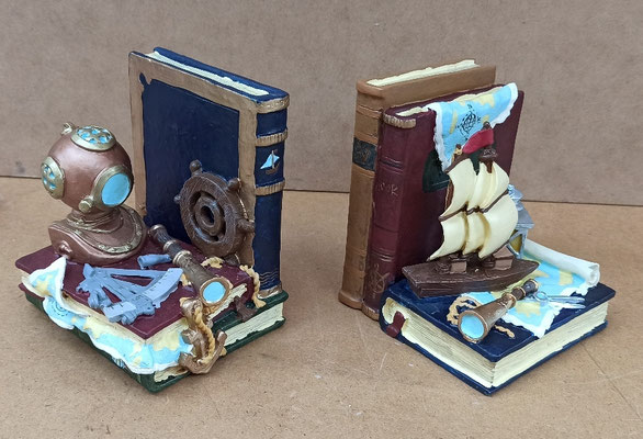 Sujetalibros resina col naútica. Ref 5515/500. 12x10x9