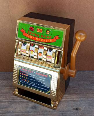 Hucha máquina tragaperras con sonido