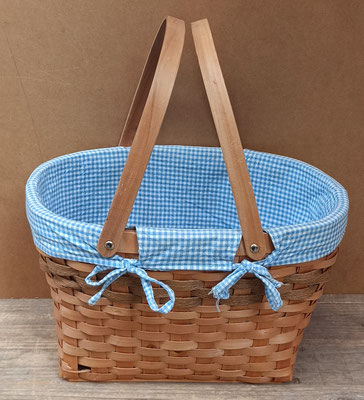 Cesto picnic con forro. 46x40x26