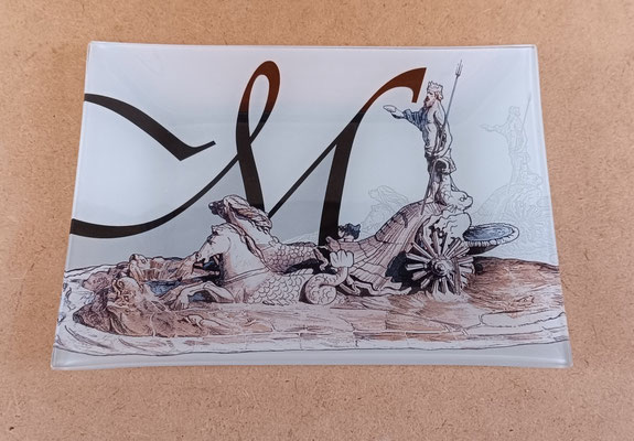 Plato cristal Neptuno. Ref 19/617. 2x17x24