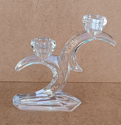 Portavelas cristal de Bohemia 24%PbO. Ref 2722/044. 18x19x5 
