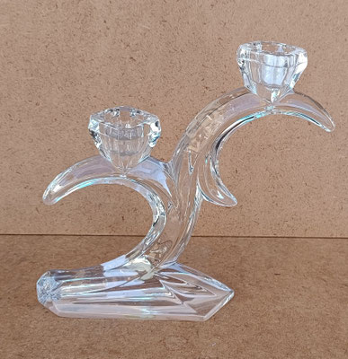 Portavelas cristal de Bohemia 24%PbO. Ref 2722/044. 18x19x5 