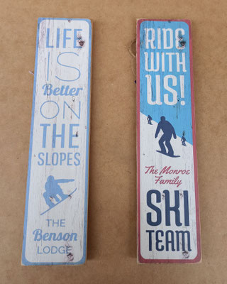 Letreros madera ski. Ref 14745. 40x10