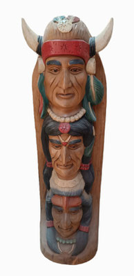 Totem madera maciza. Ref EL0415. 101x30x21