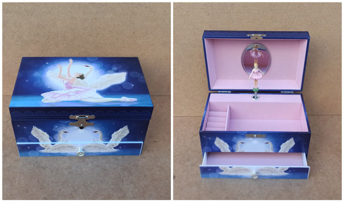 Joyero musical con bailarina giratoria. Ref 42069. 18x11x10