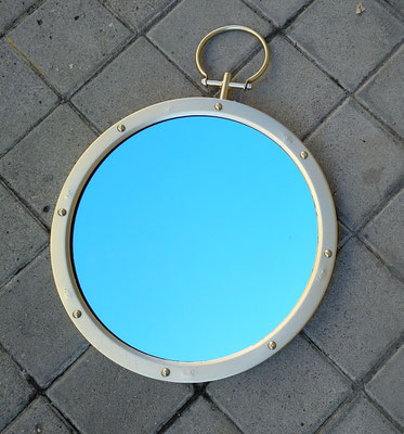 Espejo metal dorado. Ref 22318. 40x40x3,5