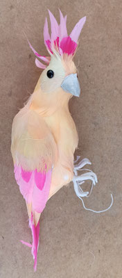 Papagayo poliespan y plumas. Ref 82213. 30x9x17