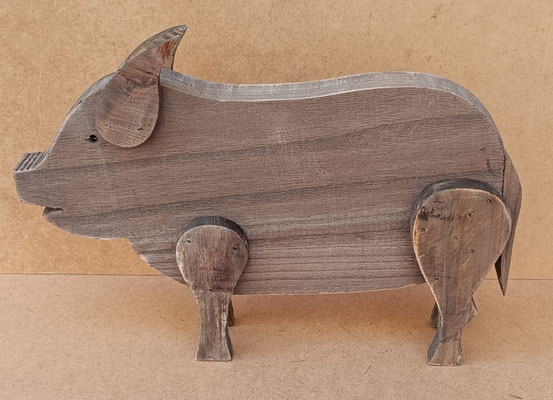 Cerdito madera. Ref 6H2322. 42x28x9