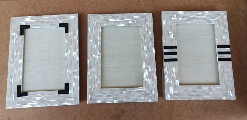 Portafotos resina nacarados. 16x12