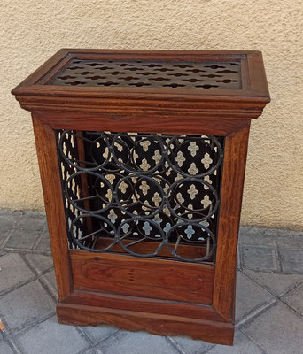 Botellero 9 botellas madera y herro. Ref 245321. 45x28x60